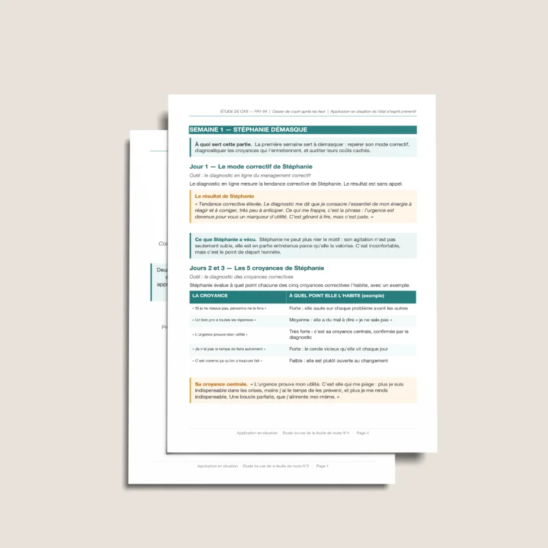 Feuilles de route compétences régénératives exemple